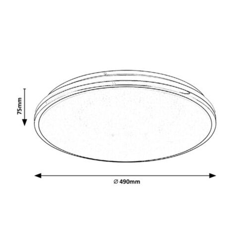 Rabalux Linden, plafonjera,hrom, LED 50W slika 9