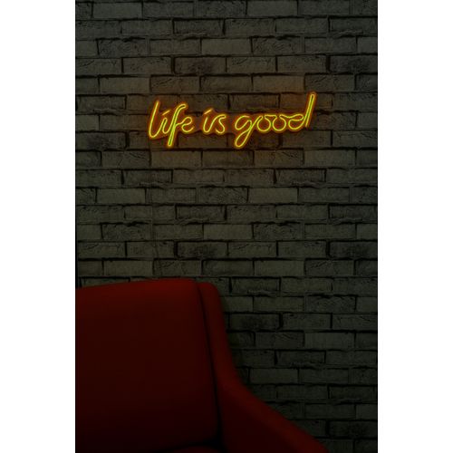 Wallity Ukrasna plastična LED rasvjeta, Life Is Good - Yellow slika 2