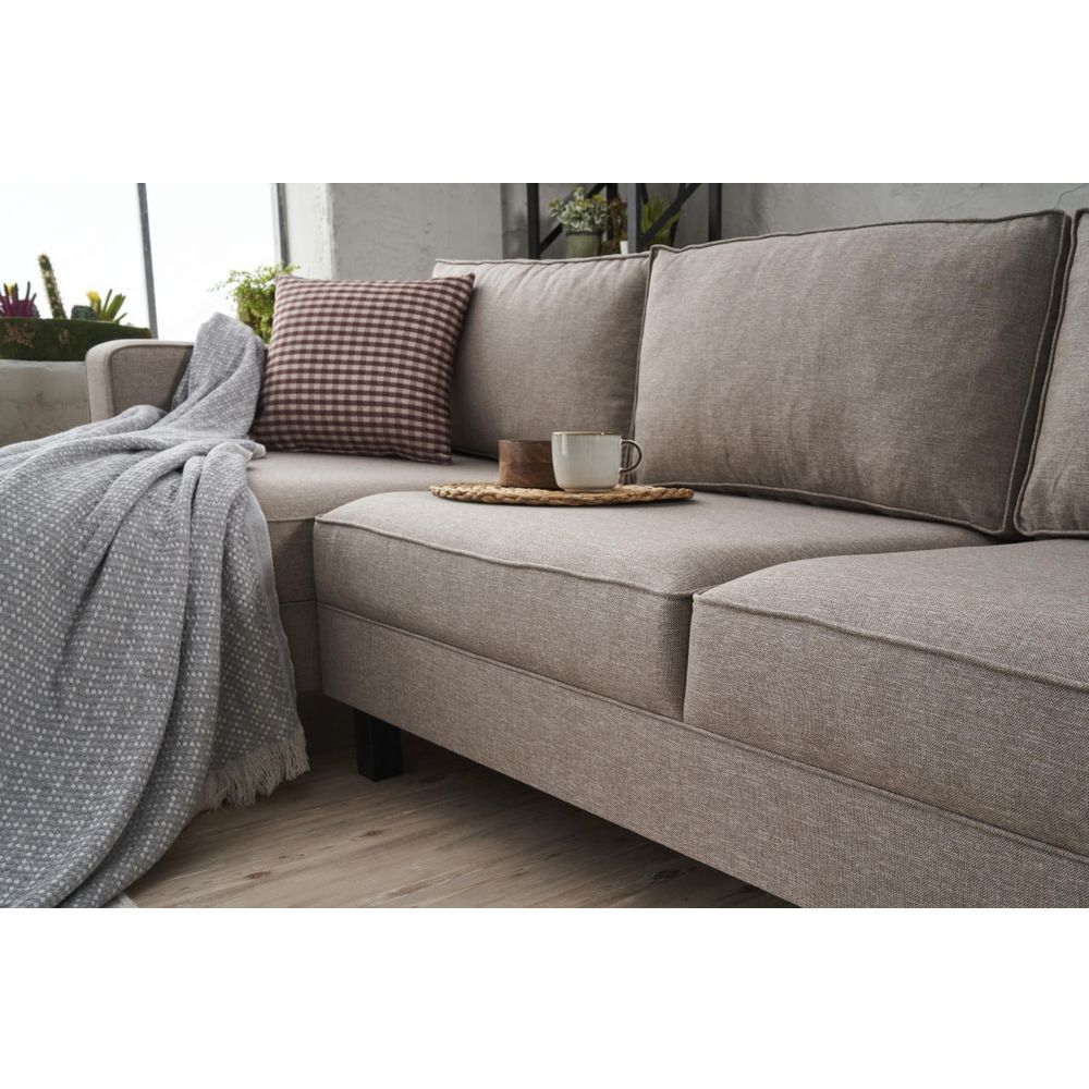 Kale Linen Left - Krem Krem Kutna Sofa slika 4