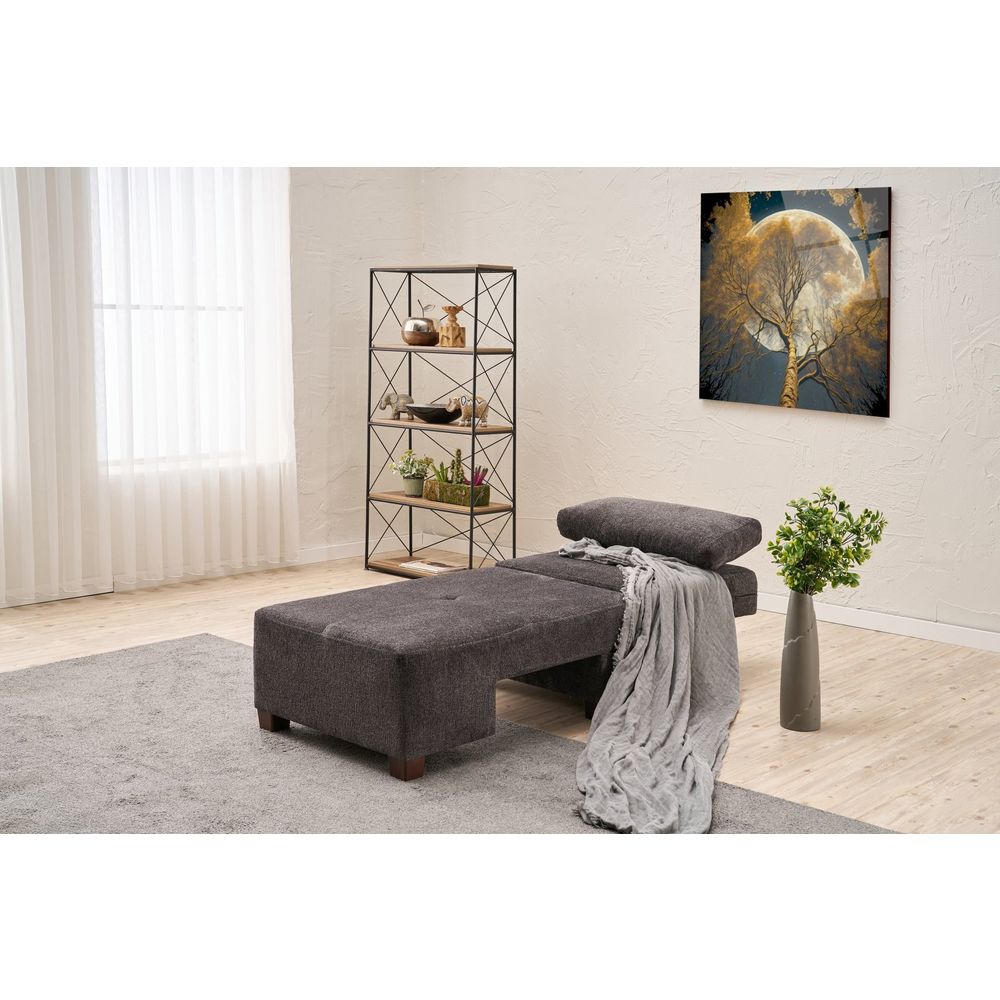 Perenna Chenille Ležaj-Sofa s Lijevim Kutom - Antracit 1-Sjedište slika 3