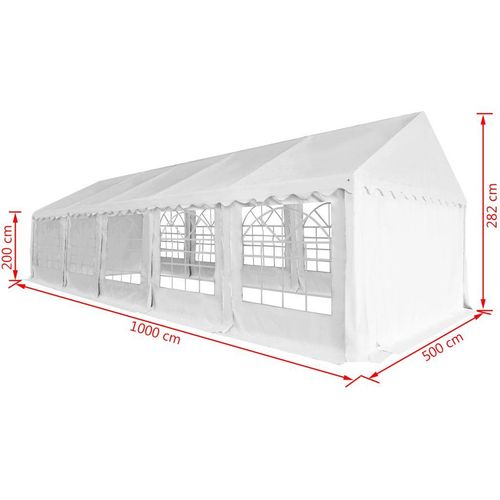 Vrtni šator od PVC-a 5 x 10 m bijeli slika 2
