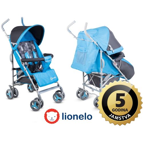 Lionelo dječja kolica ELIA plava + zaštita za noge, od komaraca, 5G JAMSTVA slika 1