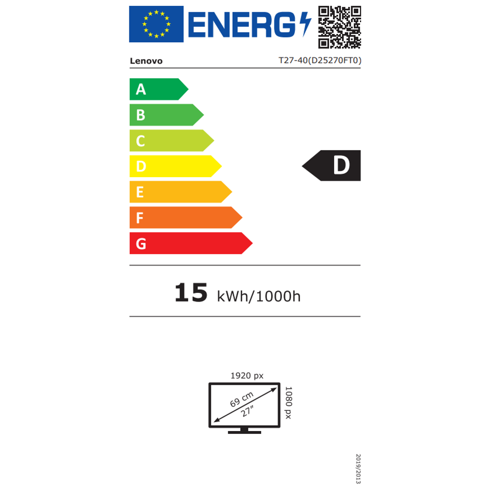 Lenovo T27-40 FHD IPS, HDMI, DP, VGA, USB-C, pivot 64A5MAT6EU slika 2