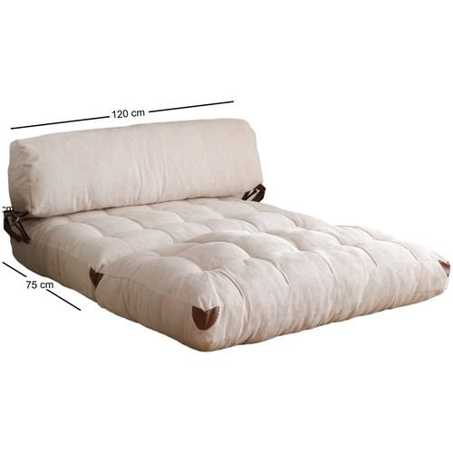 Fold Kadife 2 - White White 2-Seat Sofa-Bed slika 9