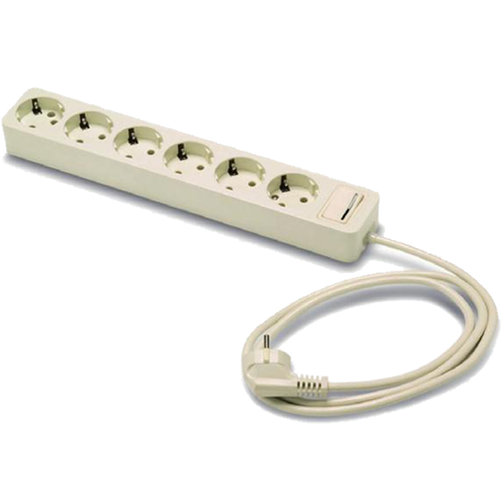 Famatel Produžni kabl 6 utičnica, 1.5m, prekidač, bijeli, 1.5mm² - 2518-PK6/1.5 slika 1