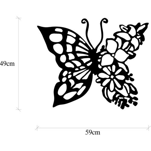 Wallity Metalna zidna dekoracija, Butterfly From Flower slika 6