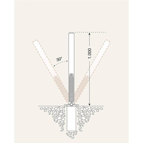 Moravia 104.14.916 MORION-SWING samoispravni stub (Ø x V) 76 mm x 1330 mm slika 2