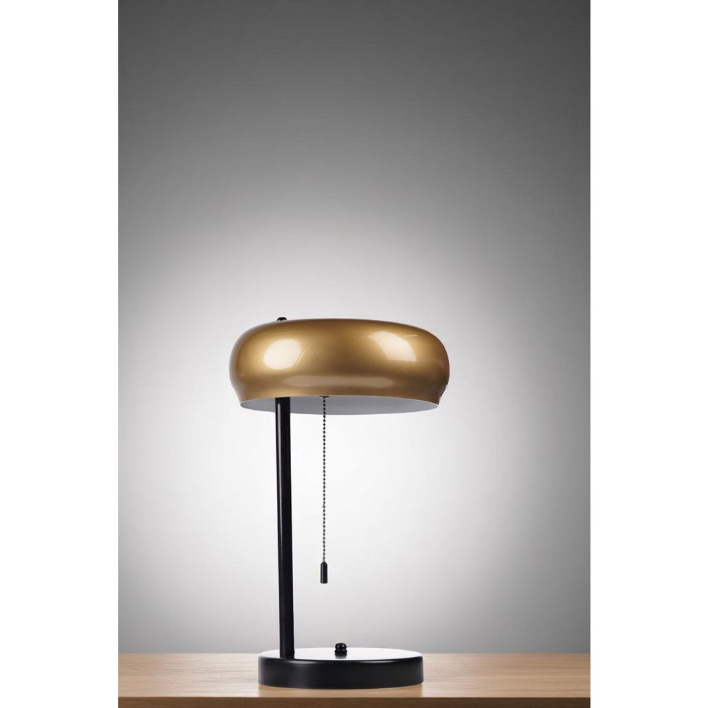 Opviq Stolna lampa 552, zlatna, crna slika 2