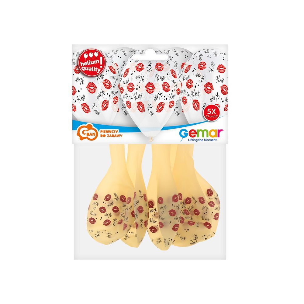GoDan GS120-946 Premium Kiss Kiss Baloni 33 cm, 5 komada slika 3