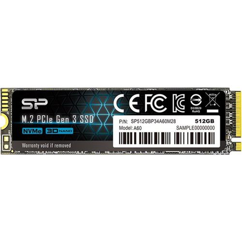 SILICON POWER SSD P34A60 512GB M.2 PCIe SP512GBP34A60M28 slika 1