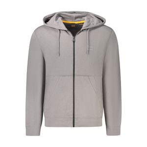 HUGO BOSS MEN'S ZIP-FREE SWEATSHIRT GREY