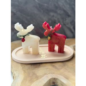 Candle set (3 pieces) Christmas Candle Set9, colours: red, white