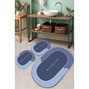 Skylife Multicolor Bathmat Set (3 Pieces)