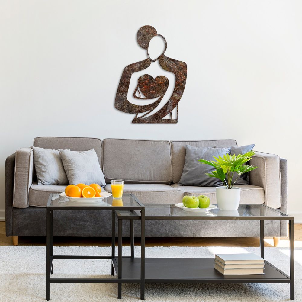 Decorative metal wall accessory Rusty Hug, colour: antiquation slika 4