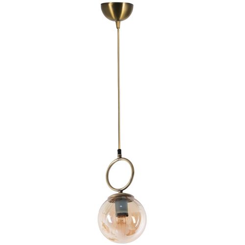 Morino Tekli Bal Camlı Eskitme Sarkıt Copper Chandelier slika 2