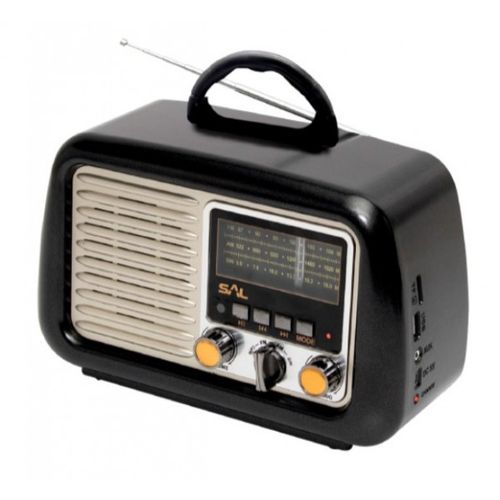 Prenosni retro radio prijemnik RRT2B 3W, FM, USB, microSD, Bluetooth, baterija 1200mAh slika 1