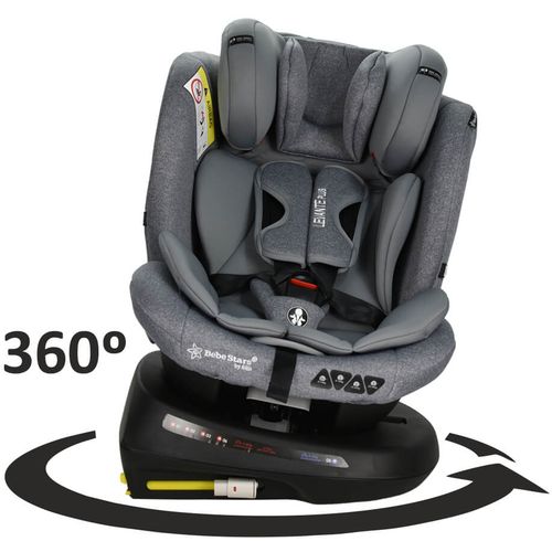 Bebe Stars autosjedalica Levante 360° 0-36kg ISOFIX - Grey slika 5