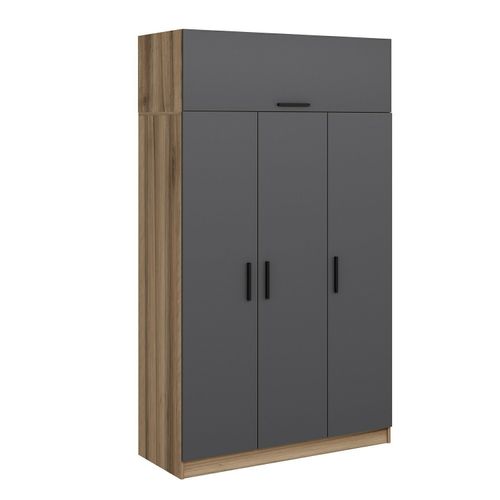 Woody Fashion Garderoba, Minar 3 Kapak 2 Çekmece 255 - Anthracite, Dore slika 4