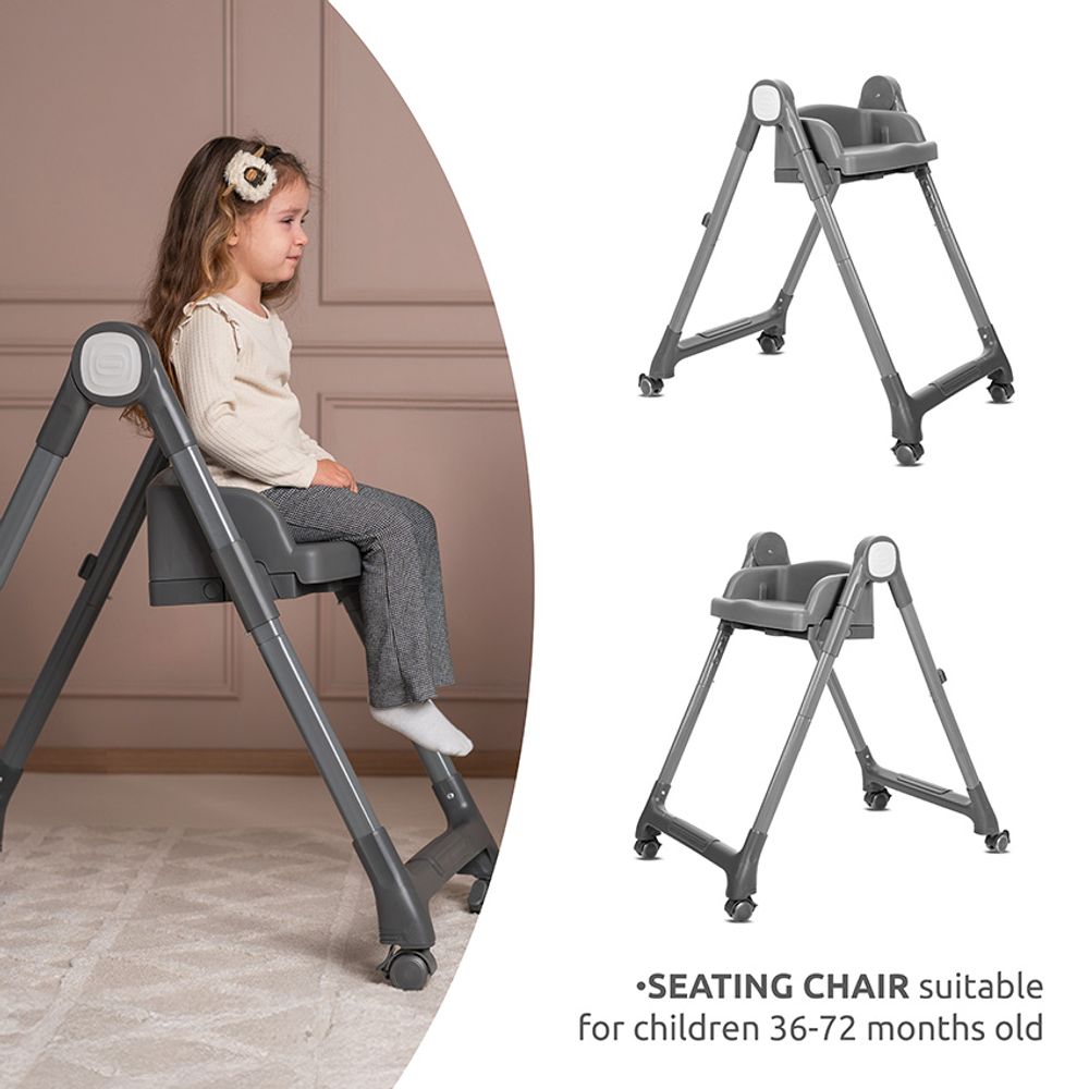 Lorelli Hranilica Chef 3U1, Grey Leather + POKLON Siperak i zdjelica za bebe slika 10