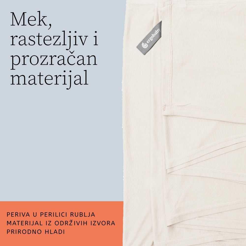 Ergobaby Aura marama, Sustainable Knit Cream slika 6