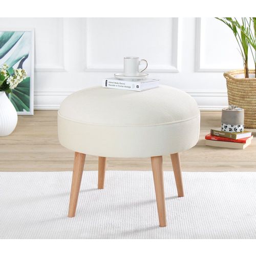 Romley - Cream Cream Pouffe slika 1