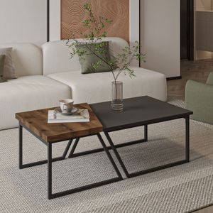 Kafa stol Verona P0024623 - Anthracite i Rustikalni Orah