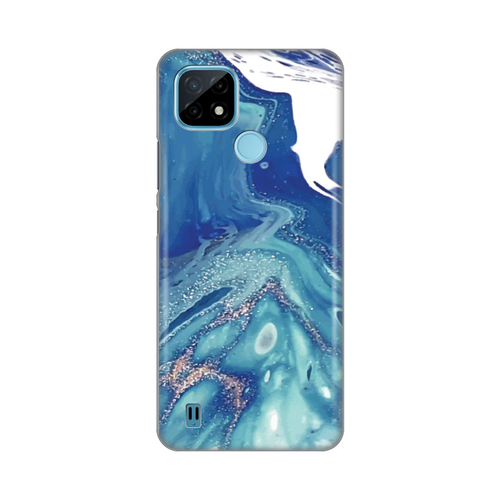 Torbica Silikonska Print za Realme C21 Blue Marble slika 1