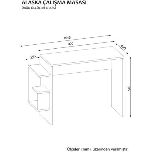 Woody Fashion Radni stol, Bijela boja, Alaska - White slika 3