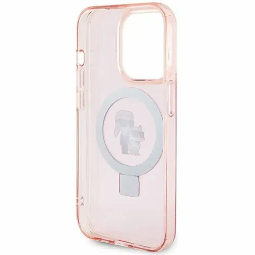 Original KARL LAGERFELD Hardcase maska za iPhone 15 Pro Max (Magsafe / Ringstand KC / pink) slika 5