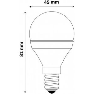 Avide LED SMD mini sijalica E14 580lm G45 4K 6W