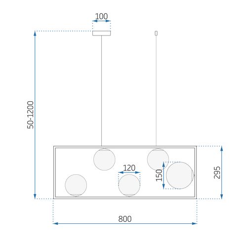 TOOLIGHT Viseća svjetiljka zlatna APP1020-5CP slika 12