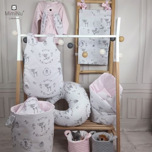  MimiNu jastuk dekica za nošenje novorođenčeta - Jelen Pink slika 4