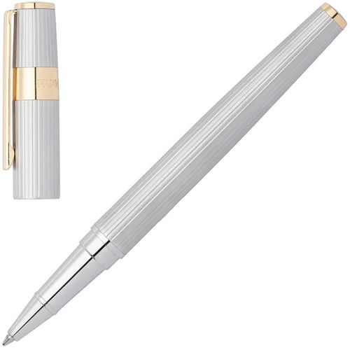HUGO BOSS Pinstripe, olovka roler HSV2855B, srebrno-zlatna slika 2