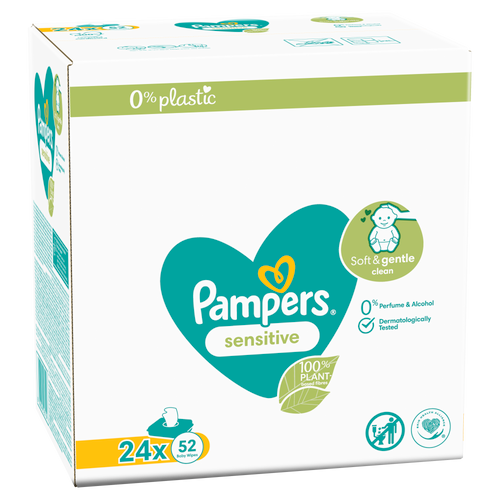 Pampers vlažne maramice sensitive 24X52 komada slika 2