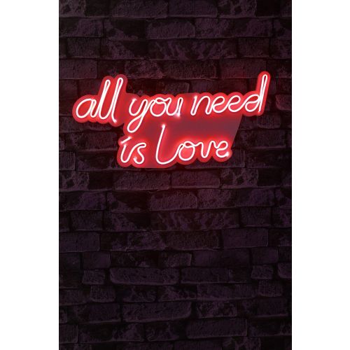 Wallity Ukrasna plastična LED rasvjeta, All You Need is Love - Red slika 9