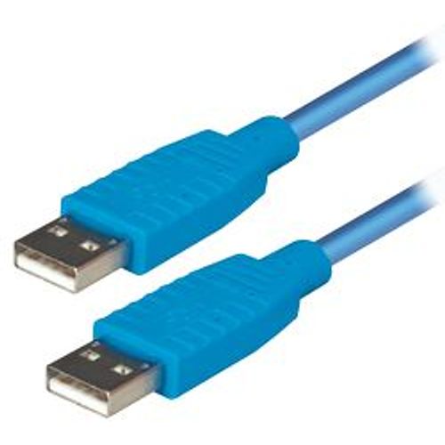 Transmedia USB 2.0 type A plug to USB type A plug, Blue, 1,2 m slika 1