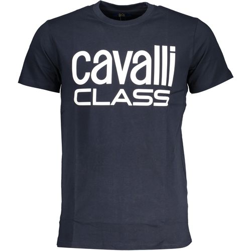 CAVALLI CLASS MEN'S SHORT SLEEVED T-SHIRT BLUE slika 1