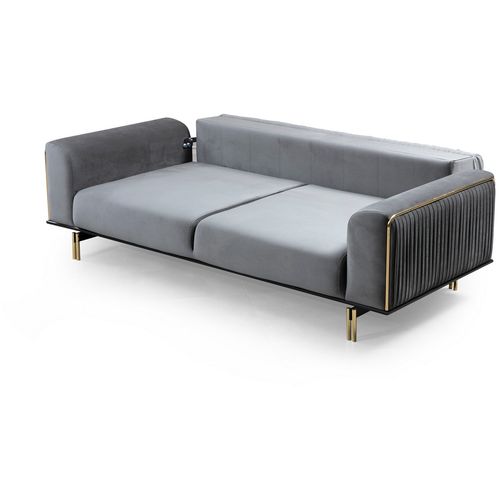 Atelier Del Sofa London - Grey Grey 3-Seat Sofa-Bed slika 4