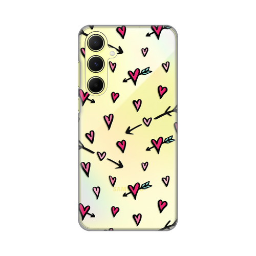 Torbica Silikonska Print Skin za Samsung A556B Galaxy A55 5G Heart Pattern slika 1