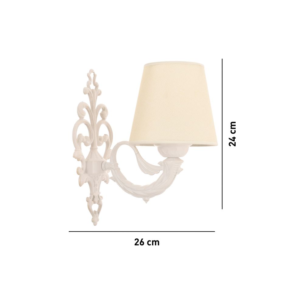 Lampa za zid Lily - Krem, Bijela slika 4