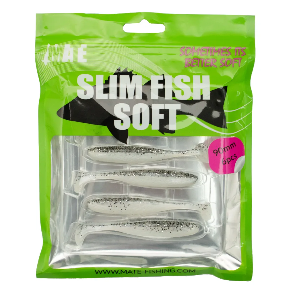 MT10521 MATE silikonska varalica Slim Fish Soft 90mm Orange silikonske varalice (6.kom) slika 3