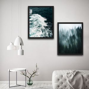 Wallity Uokvirena slika (2 komada), Wave Forest Set