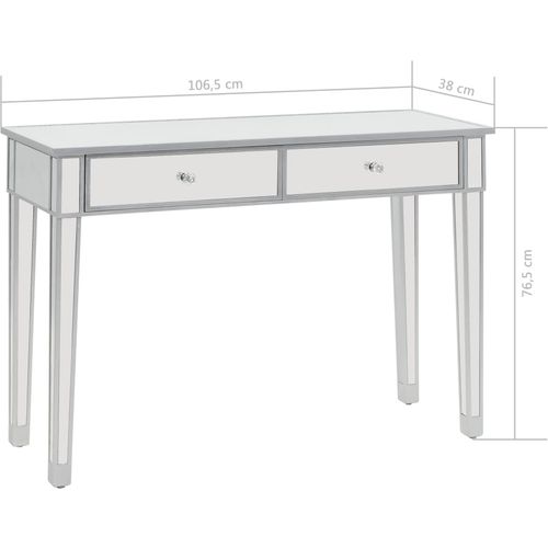 Zrcalni konzolni stol od MDF-a i stakla 106,5 x 38 x 76,5 cm slika 13