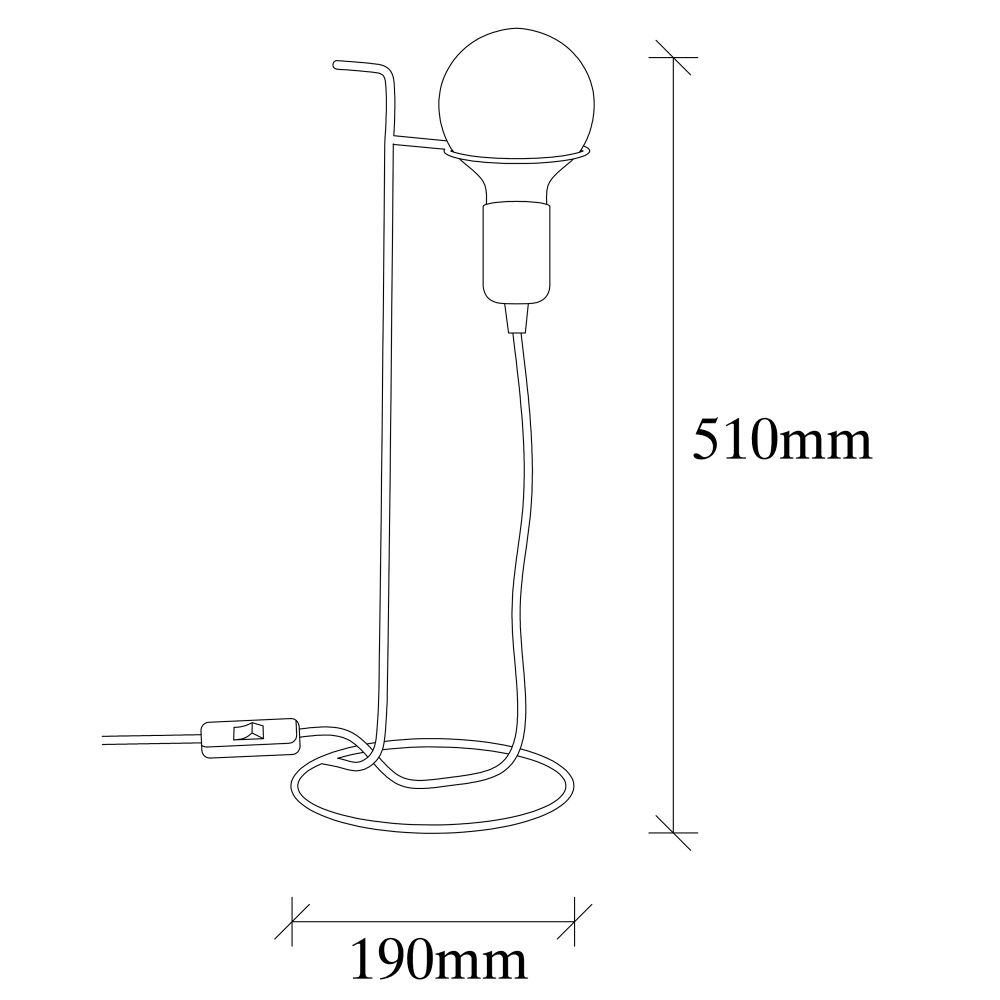 Stolna Lampa Pota - 3674 u Crnoj Boji slika 6