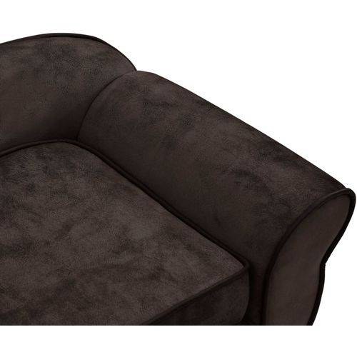 Sofa za pse smeđa 72 x 45 x 30 cm plišana slika 7