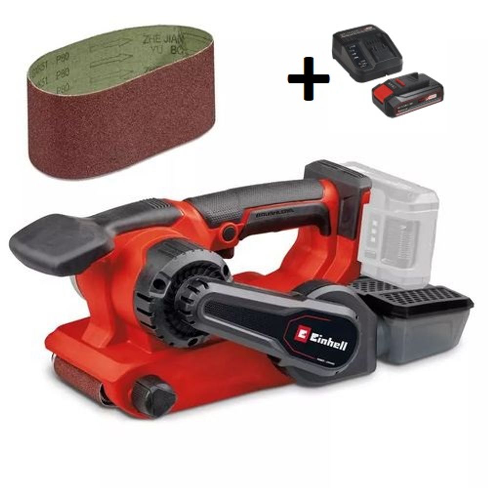 Einhell PXC aku tračna brusilica TP-BS 18/457 Li BL-Solo + Baterija 2.5 Ah i punjač slika 1