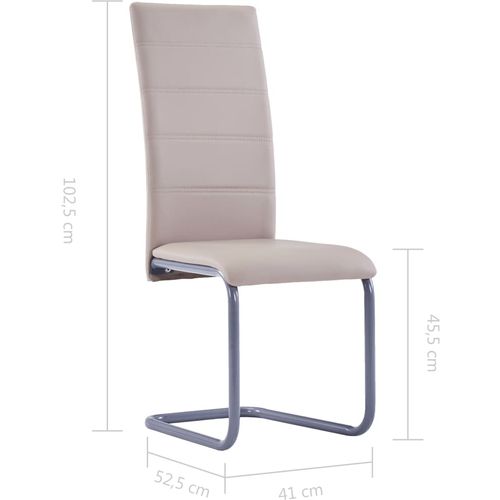 Konzolne blagovaonske stolice od umjetne kože 4 kom cappuccino slika 8