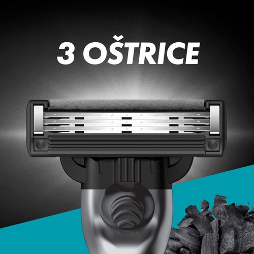 Gillette Mach3 Charcoal brijač + 5 britvica, 1 komad slika 3