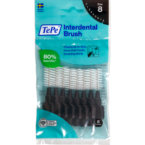 TePe Original Interdentalne četkice Crne vel. 8 / 1,5 mm - vrećica 8 kom slika 1