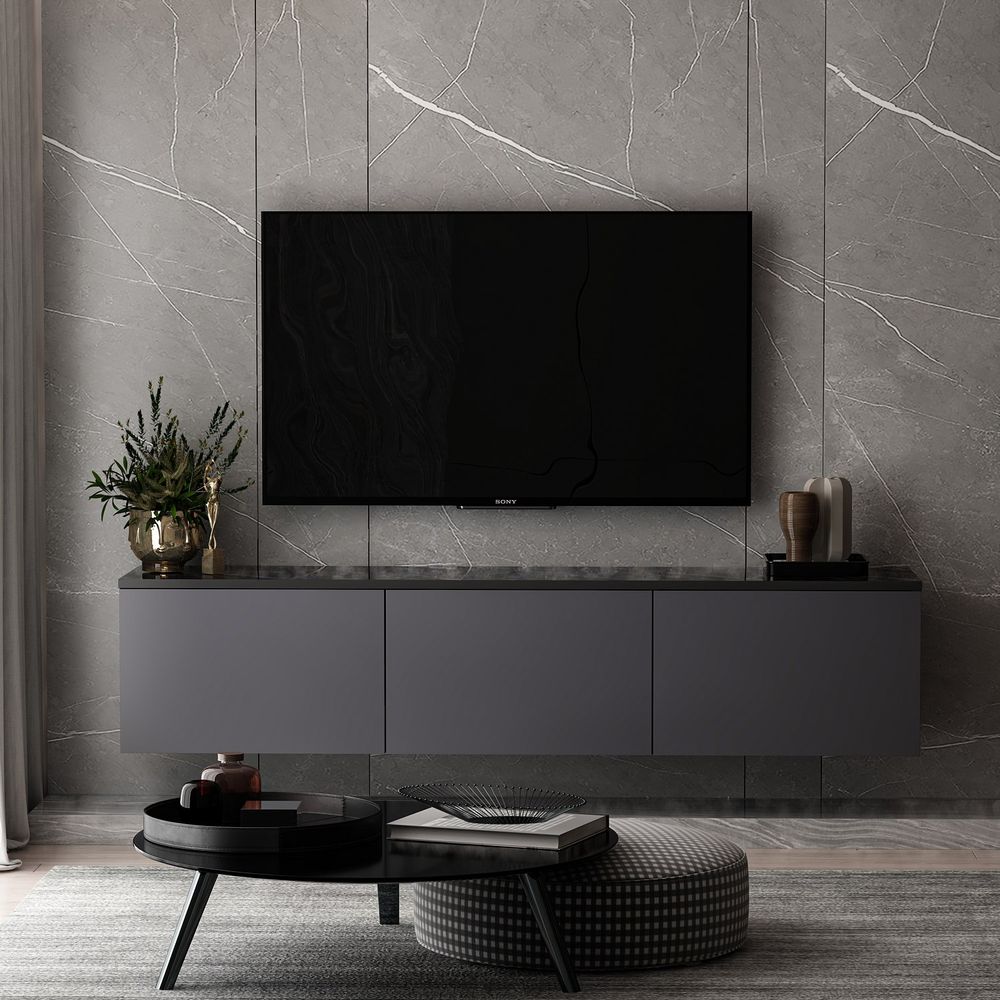 TV komoda NEON - antracit slika 2
